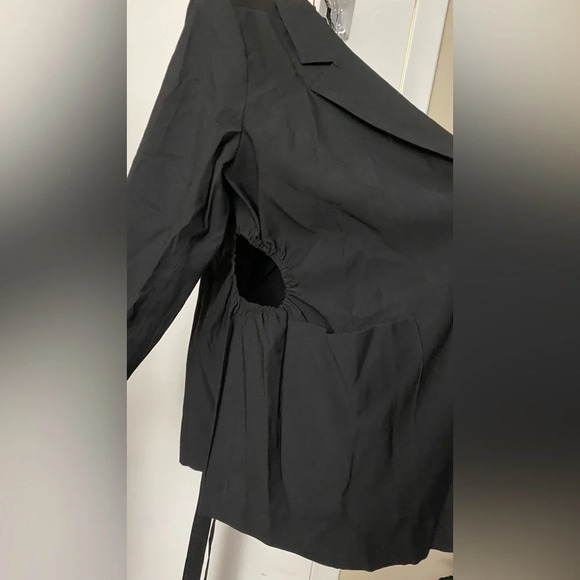 NWT ELOQUII Belted Cutout Detail Blazer Black Size 18 - Picture 10 of 12